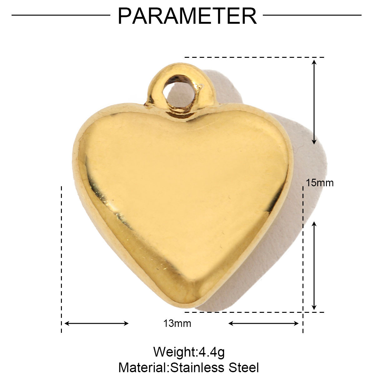 6pcs/pack French Antique Blank Heart Stainless Steel Diy Bracelet Charms Women Lock Key Necklace Pendant Enamel Love Jewelry
