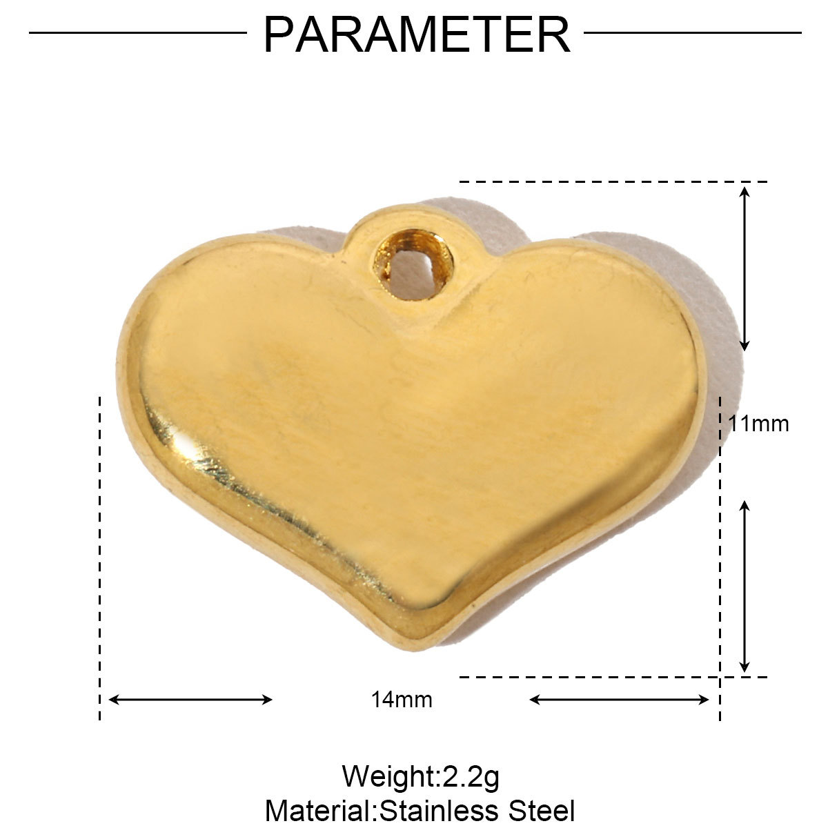 6pcs/pack French Antique Blank Heart Stainless Steel Diy Bracelet Charms Women Lock Key Necklace Pendant Enamel Love Jewelry