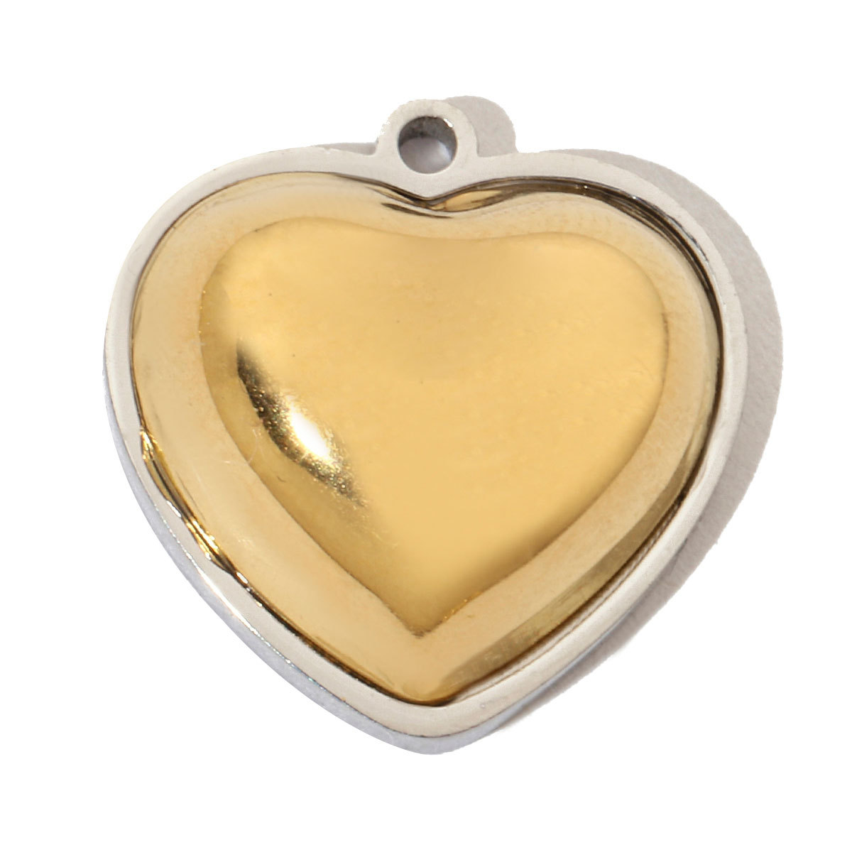 6pcs/pack French Antique Blank Heart Stainless Steel Diy Bracelet Charms Women Lock Key Necklace Pendant Enamel Love Jewelry