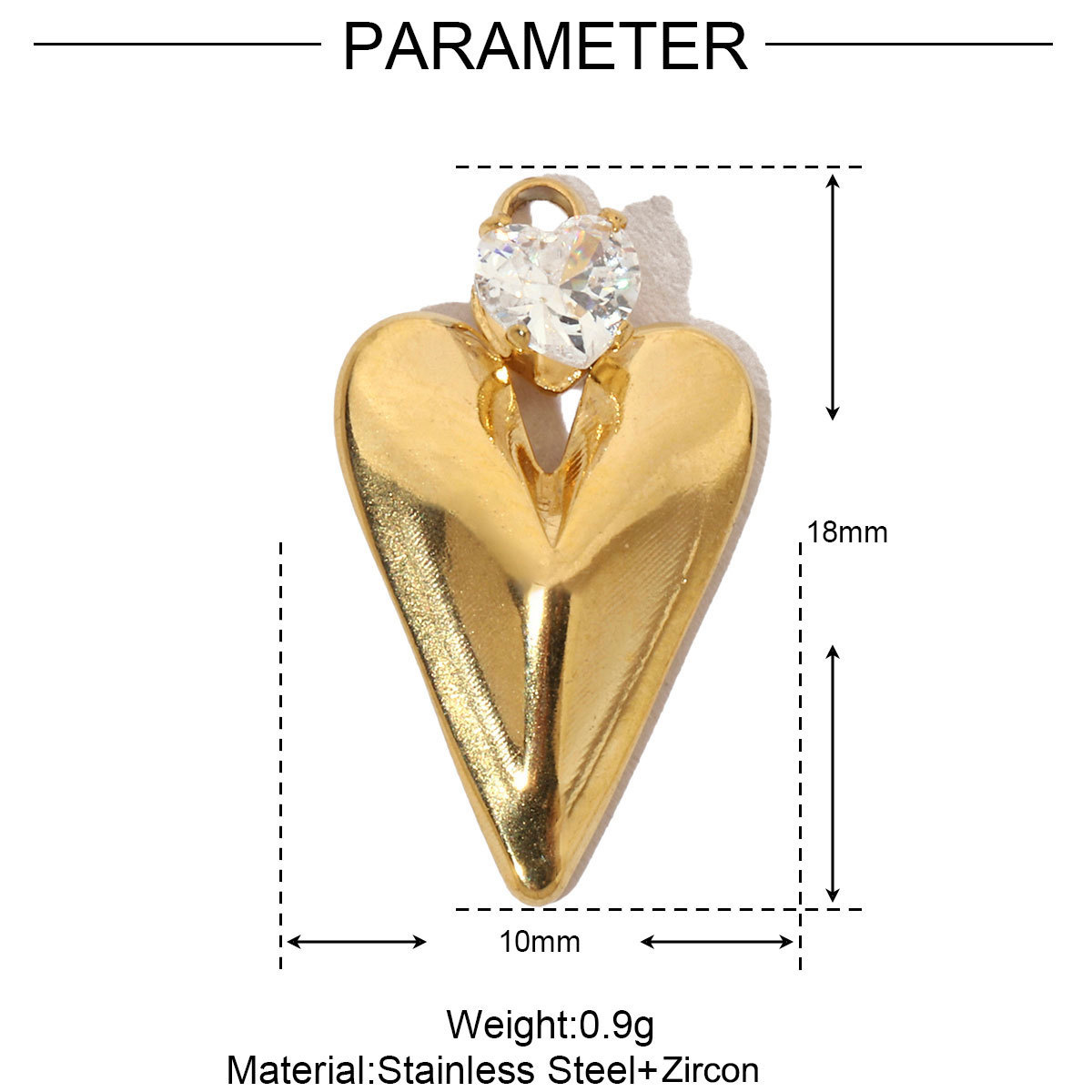 6pcs/pack French Antique Blank Heart Stainless Steel Diy Bracelet Charms Women Lock Key Necklace Pendant Enamel Love Jewelry
