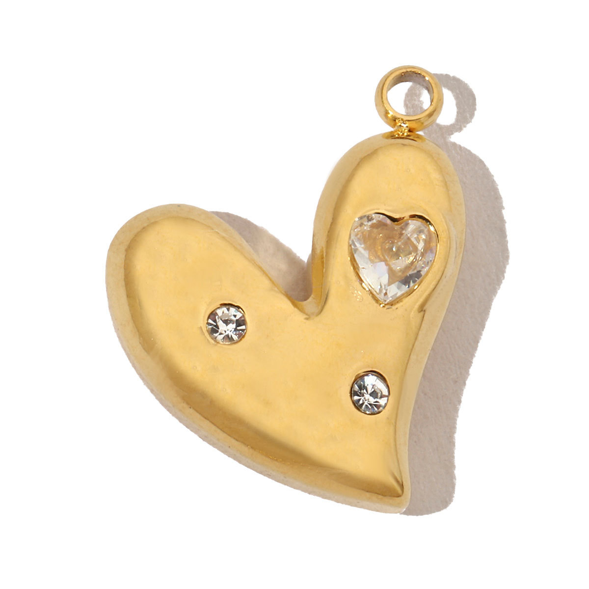 6pcs/pack French Antique Blank Heart Stainless Steel Diy Bracelet Charms Women Lock Key Necklace Pendant Enamel Love Jewelry