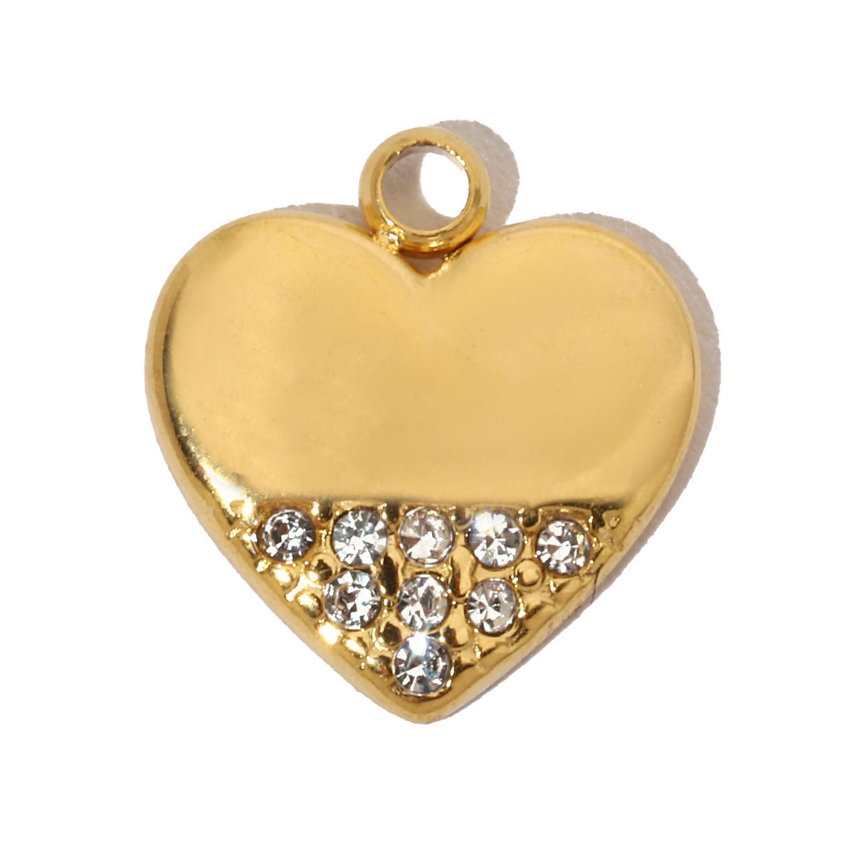 6pcs/pack French Antique Blank Heart Stainless Steel Diy Bracelet Charms Women Lock Key Necklace Pendant Enamel Love Jewelry