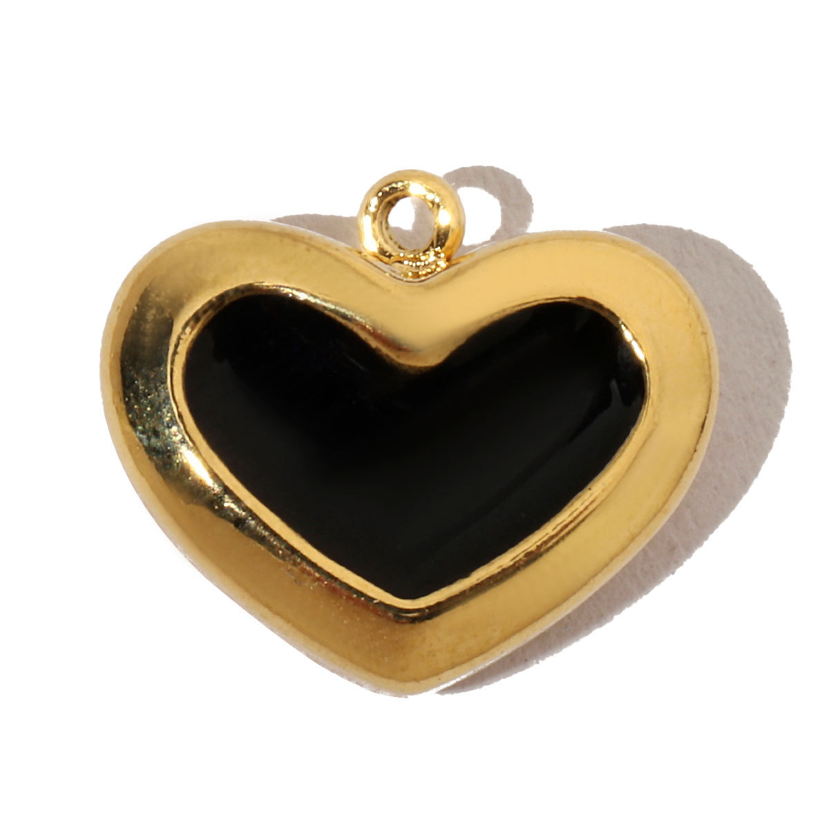 6pcs/pack French Antique Blank Heart Stainless Steel Diy Bracelet Charms Women Lock Key Necklace Pendant Enamel Love Jewelry