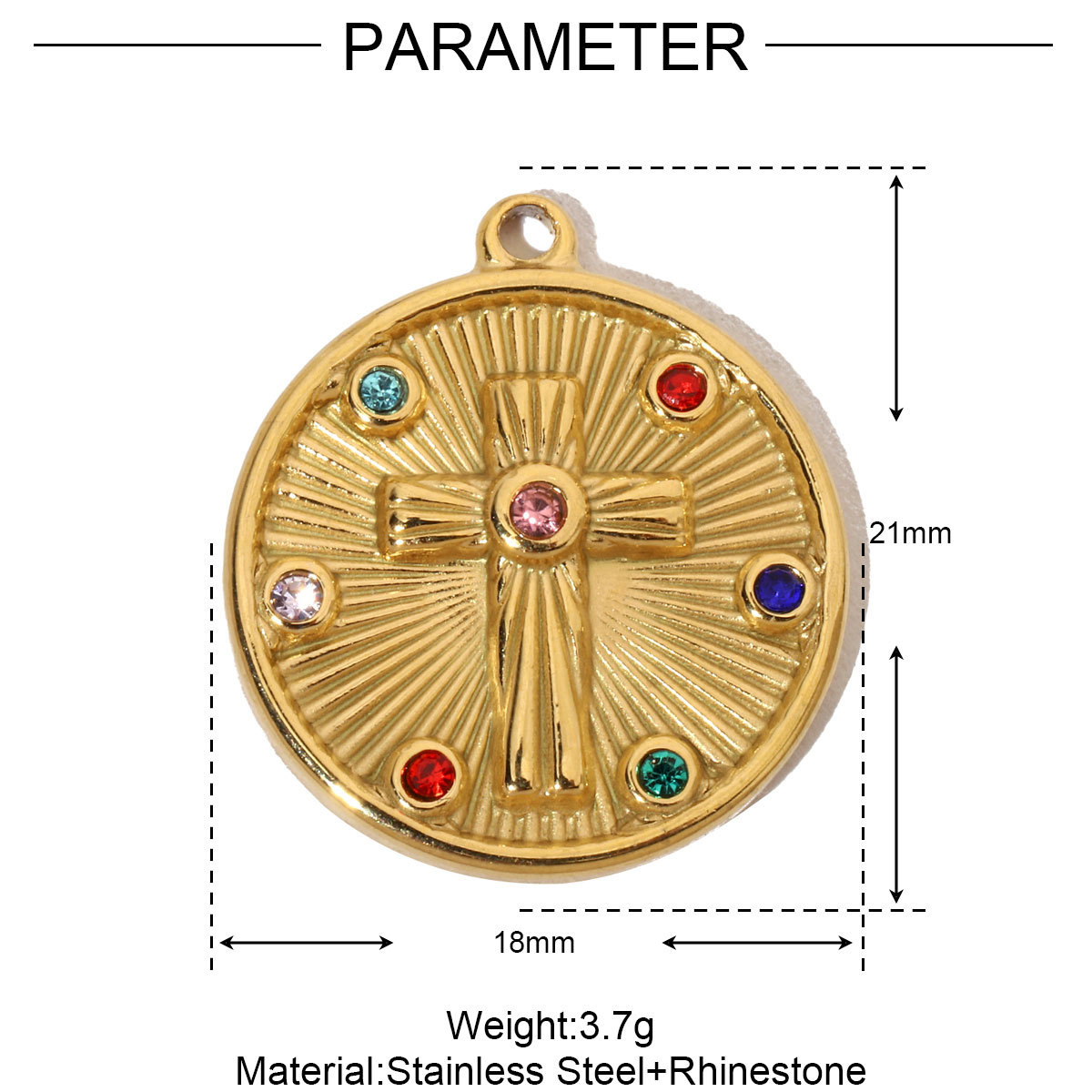 6pcs/pack French Antique Coin Cross Stainless Steel Diy Charms Women Stone Bird Butterfly Necklace Pendant Hand Bracelet Jewelry