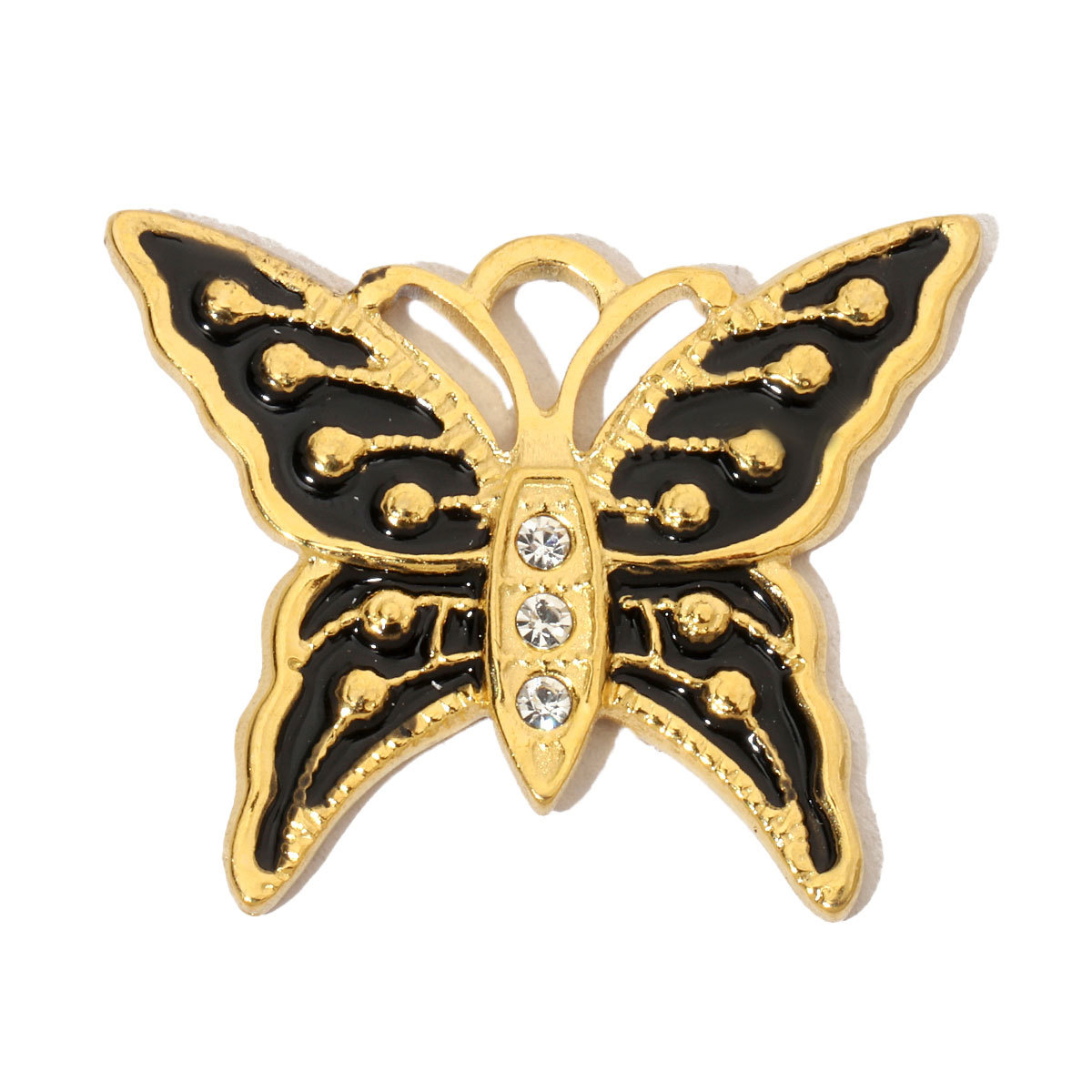 6pcs/pack French Antique Coin Cross Stainless Steel Diy Charms Women Stone Bird Butterfly Necklace Pendant Hand Bracelet Jewelry