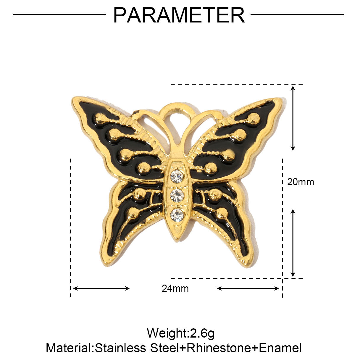 6pcs/pack French Antique Coin Cross Stainless Steel Diy Charms Women Stone Bird Butterfly Necklace Pendant Hand Bracelet Jewelry