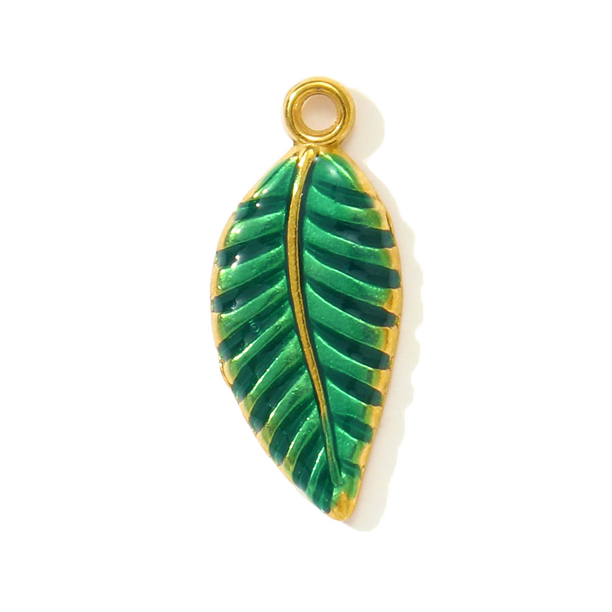 6pcs/pack Cute Stainless Steel Enamel Leaf Mango Papaya DIY Charms Corn Eggplant Necklace Pendants Woman Vegetable Fruit Jewelry