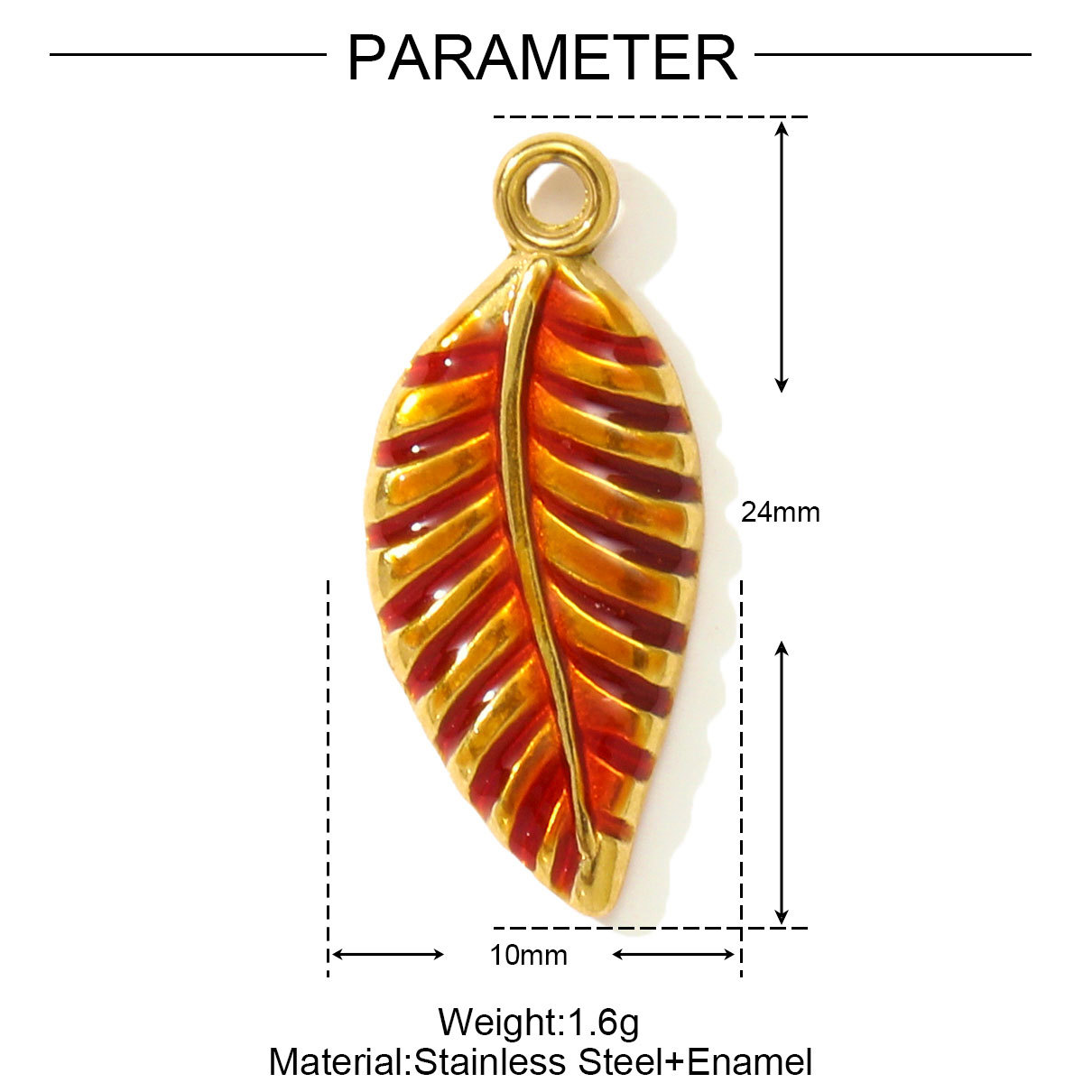 6pcs/pack Cute Stainless Steel Enamel Leaf Mango Papaya DIY Charms Corn Eggplant Necklace Pendants Woman Vegetable Fruit Jewelry