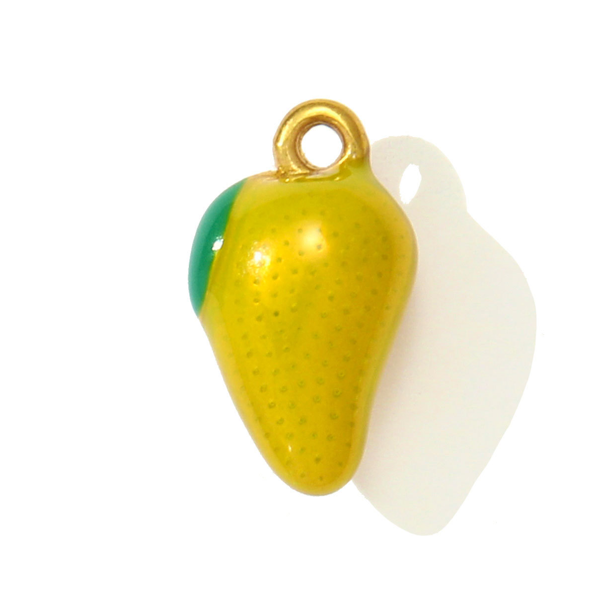 6pcs/pack Cute Stainless Steel Enamel Leaf Mango Papaya DIY Charms Corn Eggplant Necklace Pendants Woman Vegetable Fruit Jewelry