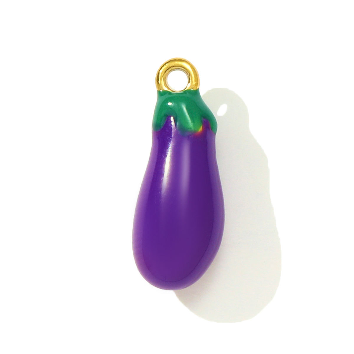 6pcs/pack Cute Stainless Steel Enamel Leaf Mango Papaya DIY Charms Corn Eggplant Necklace Pendants Woman Vegetable Fruit Jewelry