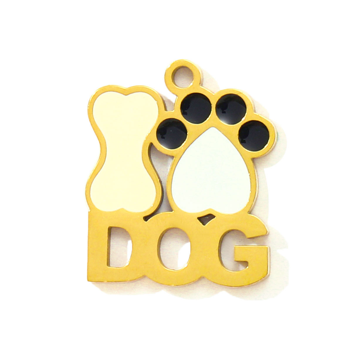 6pcs/pack Evil Eye Hamsa Hand Enamel DIY Bracelet Charms Dog Paw Necklace Pendants Stainless Steel Skate Shoes Jewelry