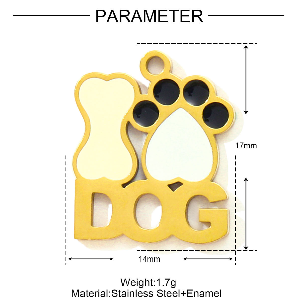 6pcs/pack Evil Eye Hamsa Hand Enamel DIY Bracelet Charms Dog Paw Necklace Pendants Stainless Steel Skate Shoes Jewelry