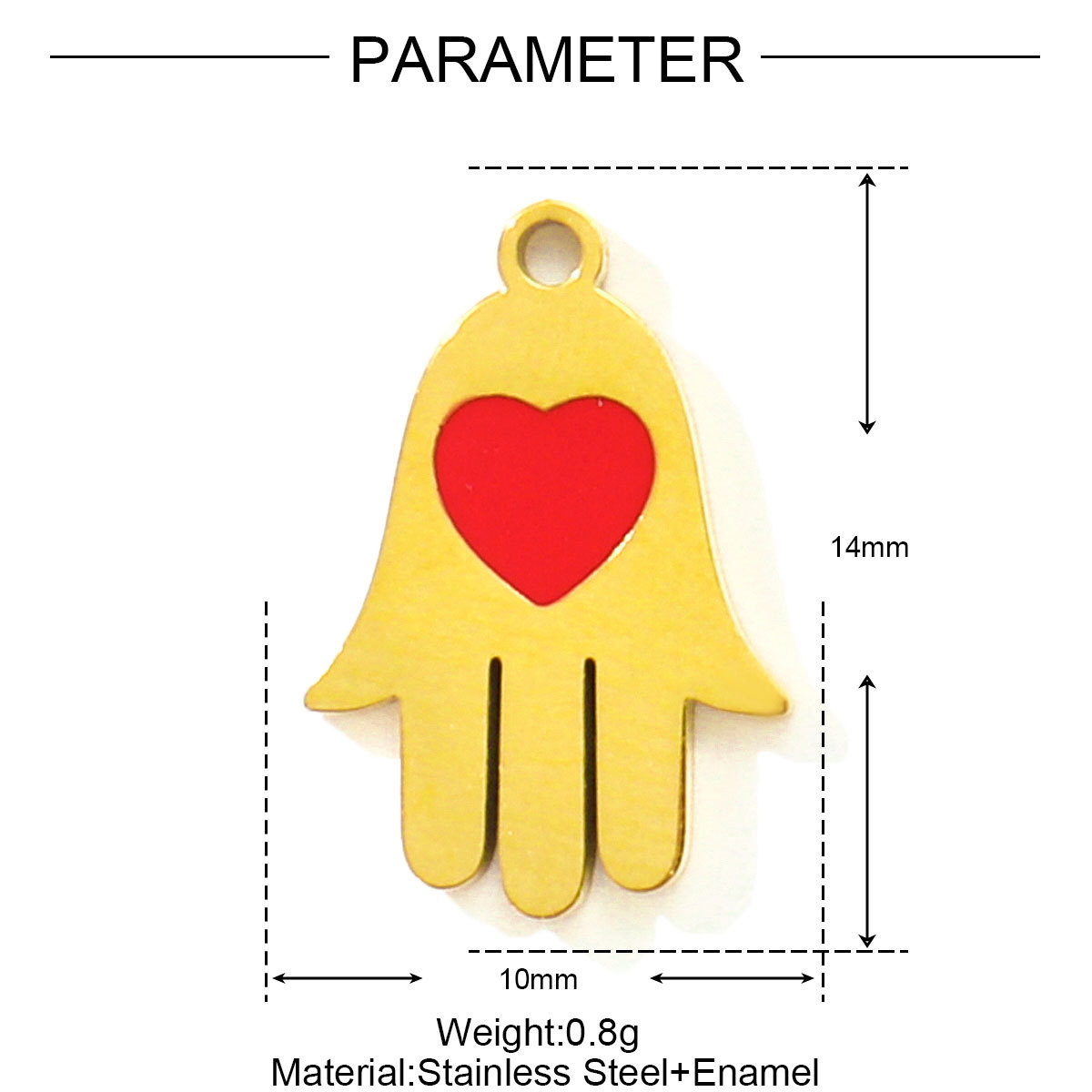 6pcs/pack Evil Eye Hamsa Hand Enamel DIY Bracelet Charms Dog Paw Necklace Pendants Stainless Steel Skate Shoes Jewelry