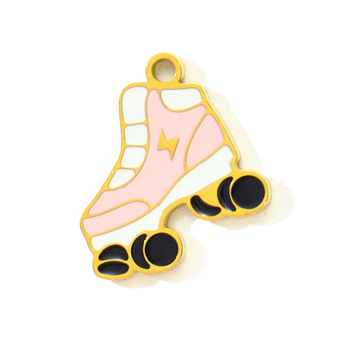 6pcs/pack Evil Eye Hamsa Hand Enamel DIY Bracelet Charms Dog Paw Necklace Pendants Stainless Steel Skate Shoes Jewelry
