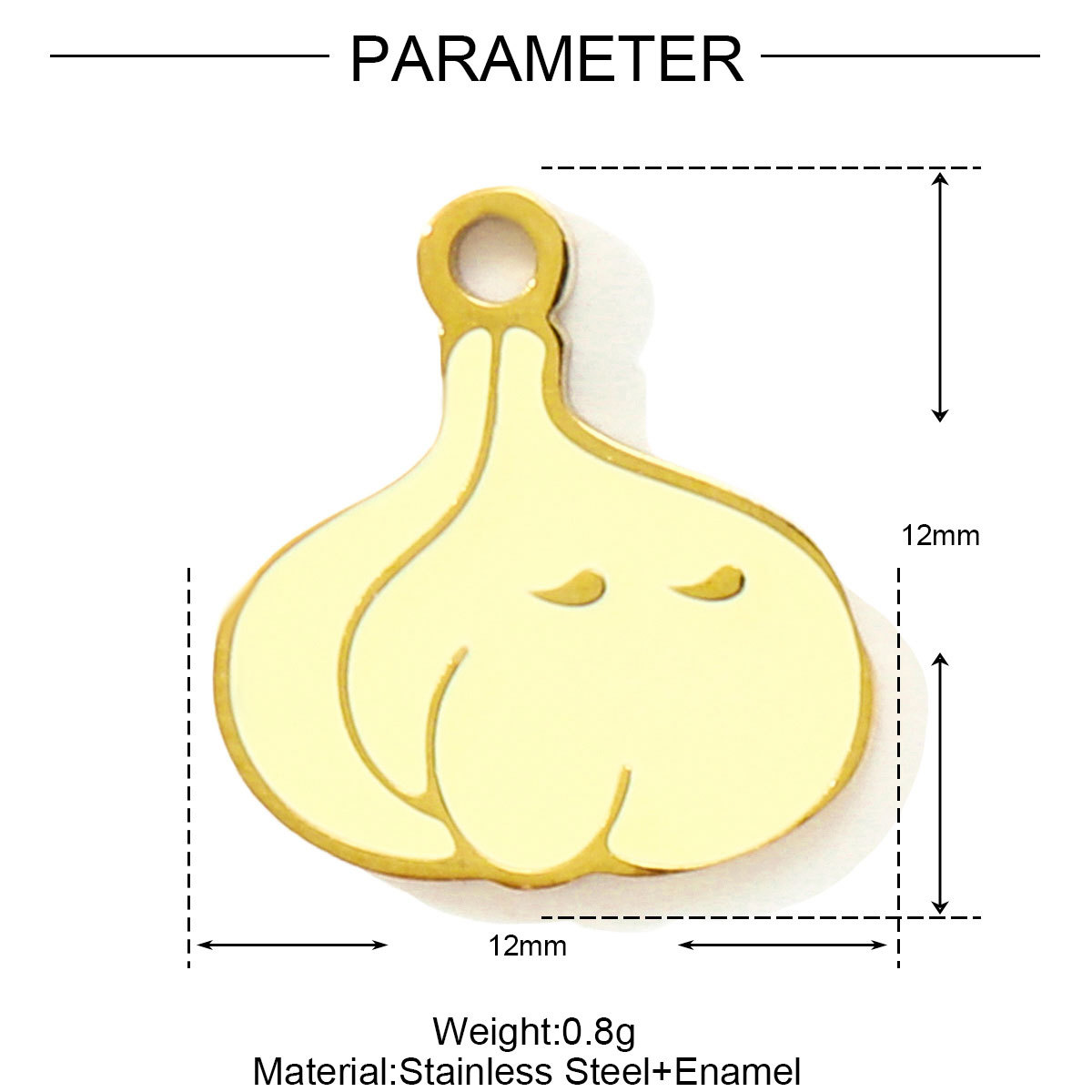 6pcs/pack Cute Enamel Pumpkin Garlic Pepper DIY Charms Stainless Steel Cabbage Corn Turnip Necklace Pendants Vegetable Jewelry