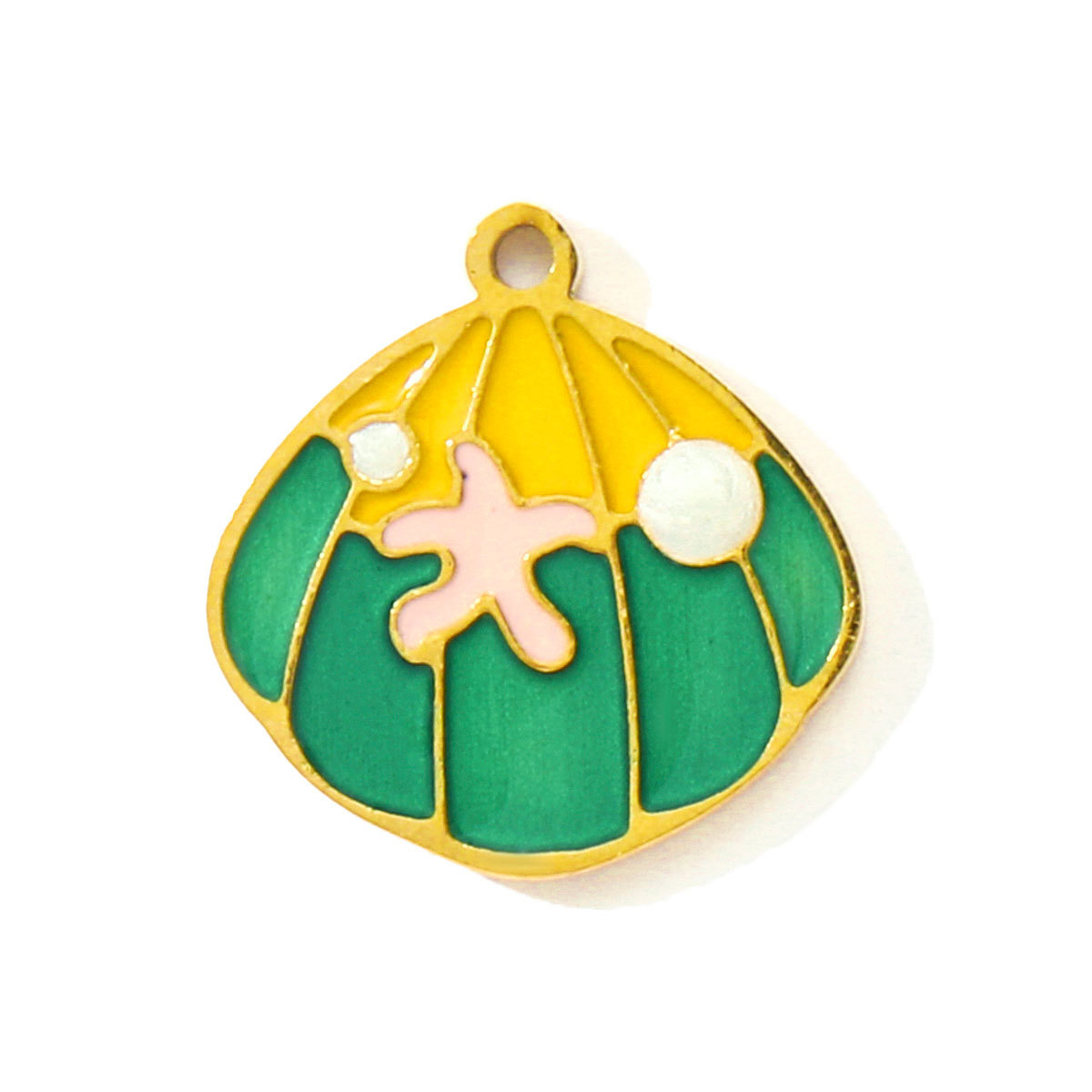 6pcs/pack Cute Enamel Pumpkin Garlic Pepper DIY Charms Stainless Steel Cabbage Corn Turnip Necklace Pendants Vegetable Jewelry