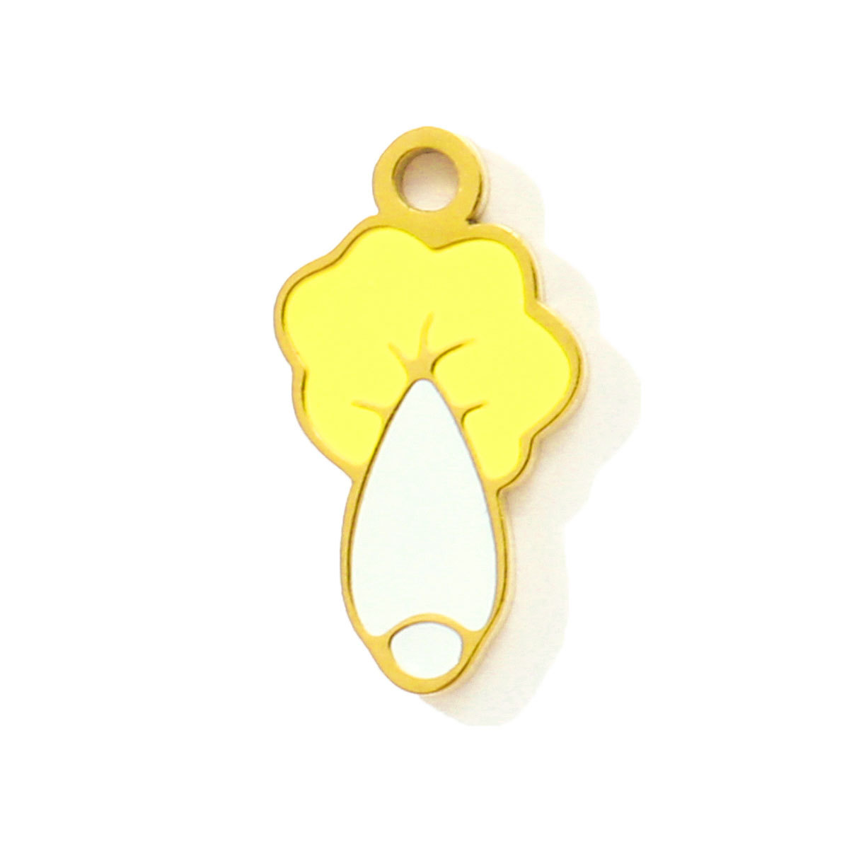 6pcs/pack Cute Enamel Pumpkin Garlic Pepper DIY Charms Stainless Steel Cabbage Corn Turnip Necklace Pendants Vegetable Jewelry
