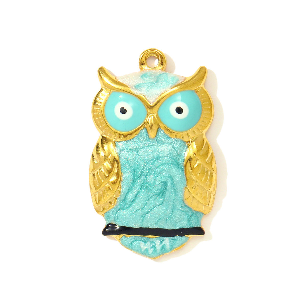 6pcs/pack Stainless Steel Star Enamel Owl DIY Earring Charms Painted Seahorse Necklace Pendants Woman Animal Jewelry Wholesale