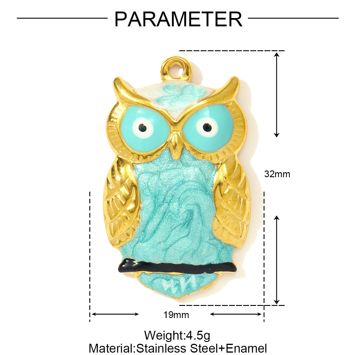 6pcs/pack Stainless Steel Star Enamel Owl DIY Earring Charms Painted Seahorse Necklace Pendants Woman Animal Jewelry Wholesale