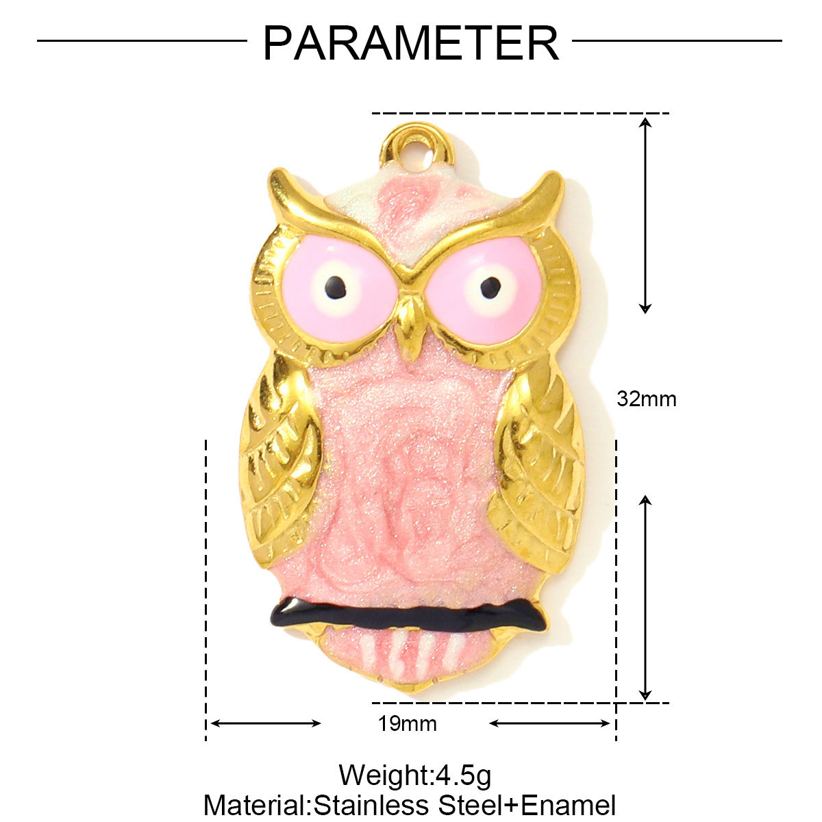 6pcs/pack Stainless Steel Star Enamel Owl DIY Earring Charms Painted Seahorse Necklace Pendants Woman Animal Jewelry Wholesale