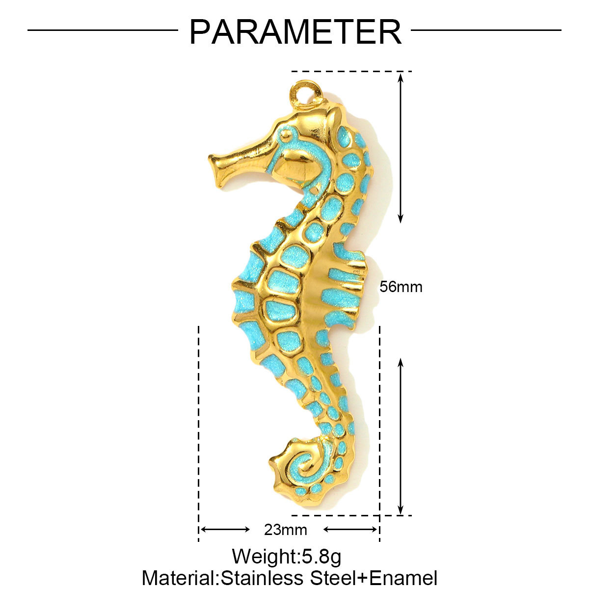 6pcs/pack Stainless Steel Star Enamel Owl DIY Earring Charms Painted Seahorse Necklace Pendants Woman Animal Jewelry Wholesale