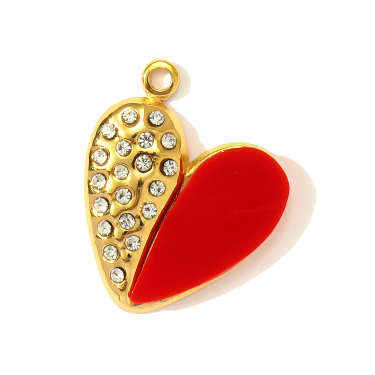 6pcs/pack Stainless Steel Natural Stone Sun Ladybird DIY Charms Luggage Necklace Pendants Woman Boot Heart Jewelry Wholesale