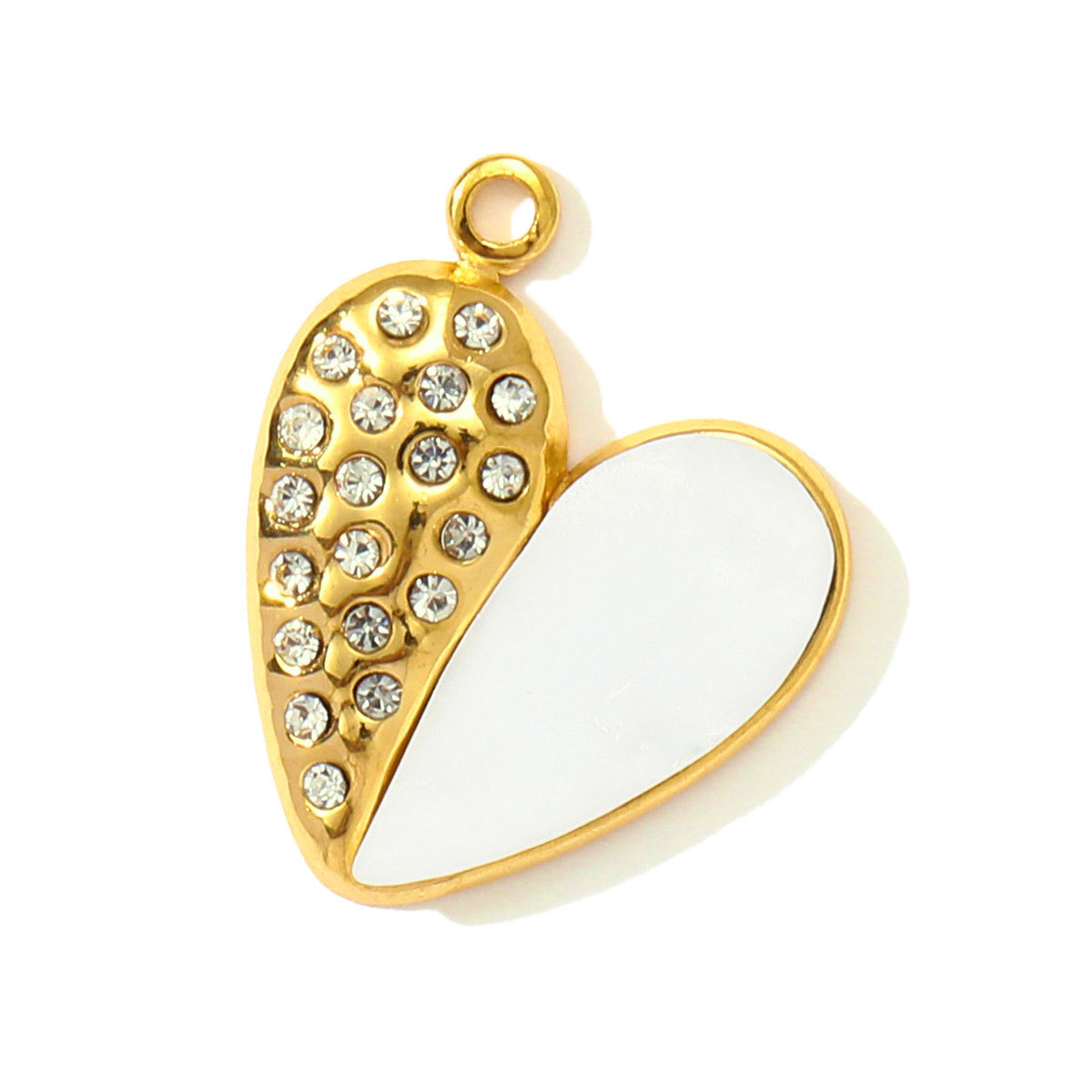 6pcs/pack Stainless Steel Natural Stone Sun Ladybird DIY Charms Luggage Necklace Pendants Woman Boot Heart Jewelry Wholesale