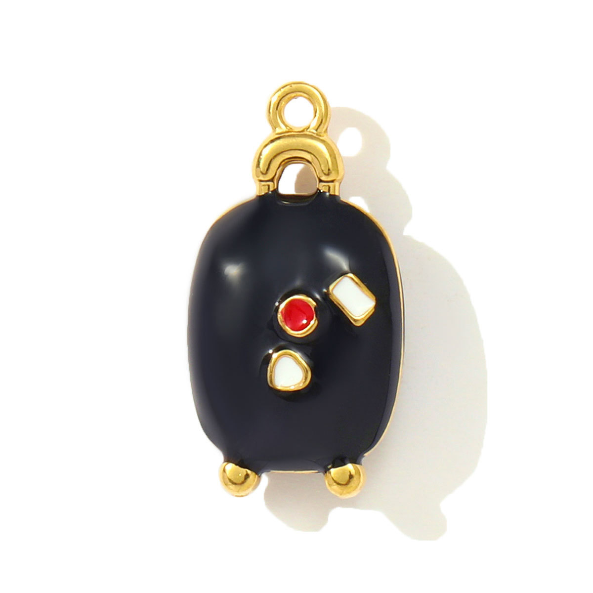 6pcs/pack Stainless Steel Natural Stone Sun Ladybird DIY Charms Luggage Necklace Pendants Woman Boot Heart Jewelry Wholesale
