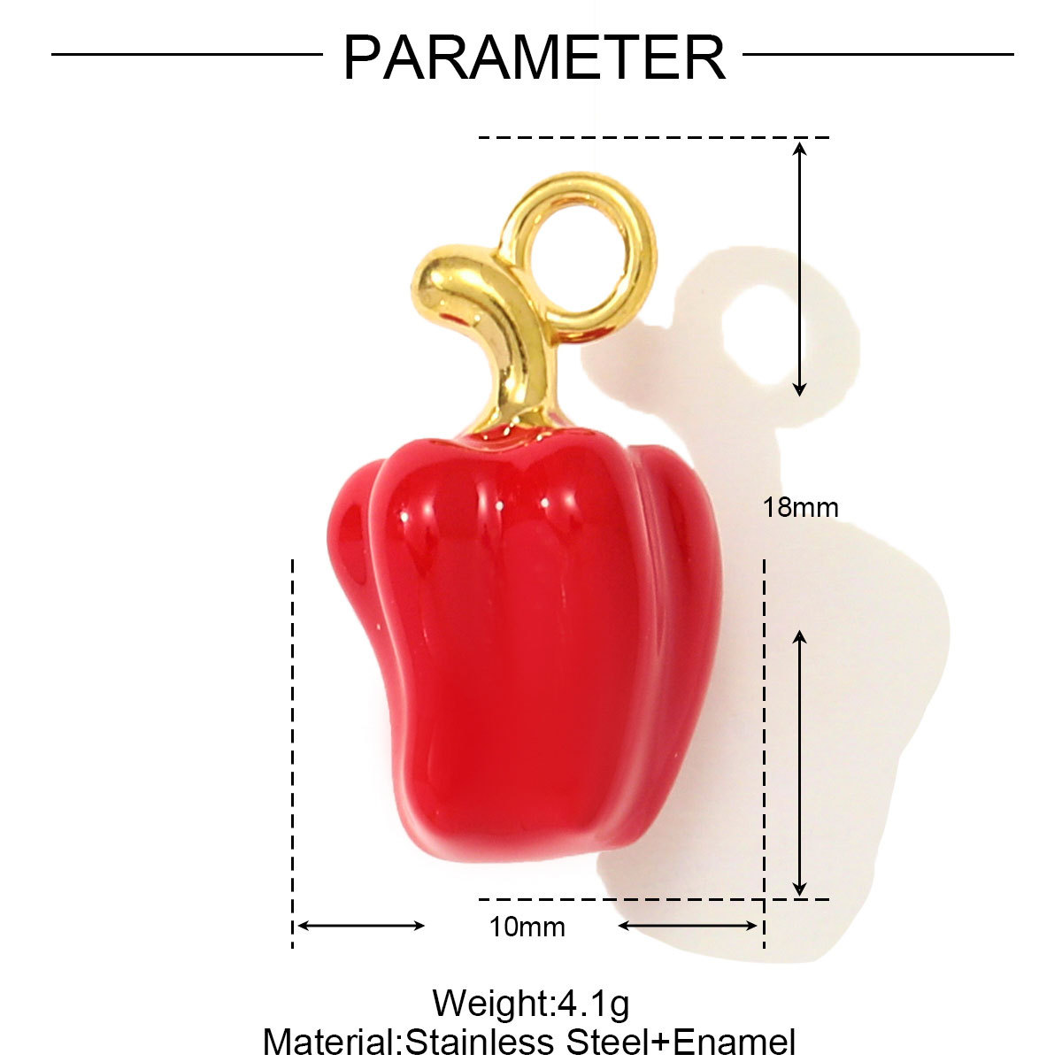 6pcs/pack Stainless Steel Rhinestone Butterfly Heart DIY Charms Bell Pepper Chilli Necklace Pendants Woman Tulip Jewelry Wholesale