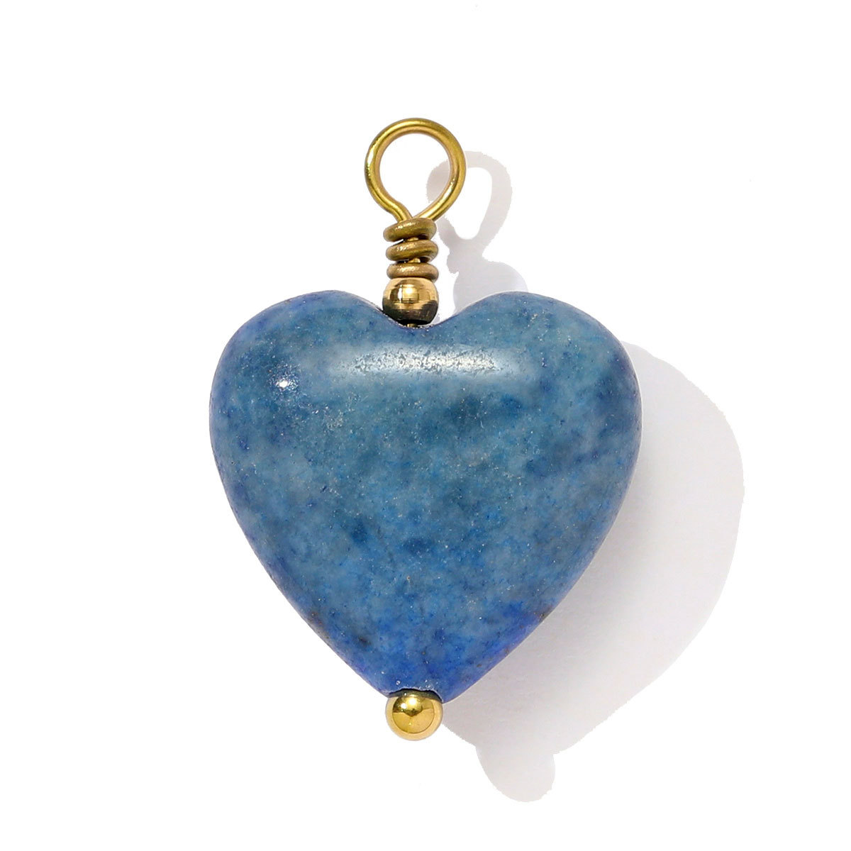 6pcs/pack Retro Stainless Steel Natural Stone Necklace Pendants Powder Crystal Heart Earring DIY Charms Making Women Jewelry