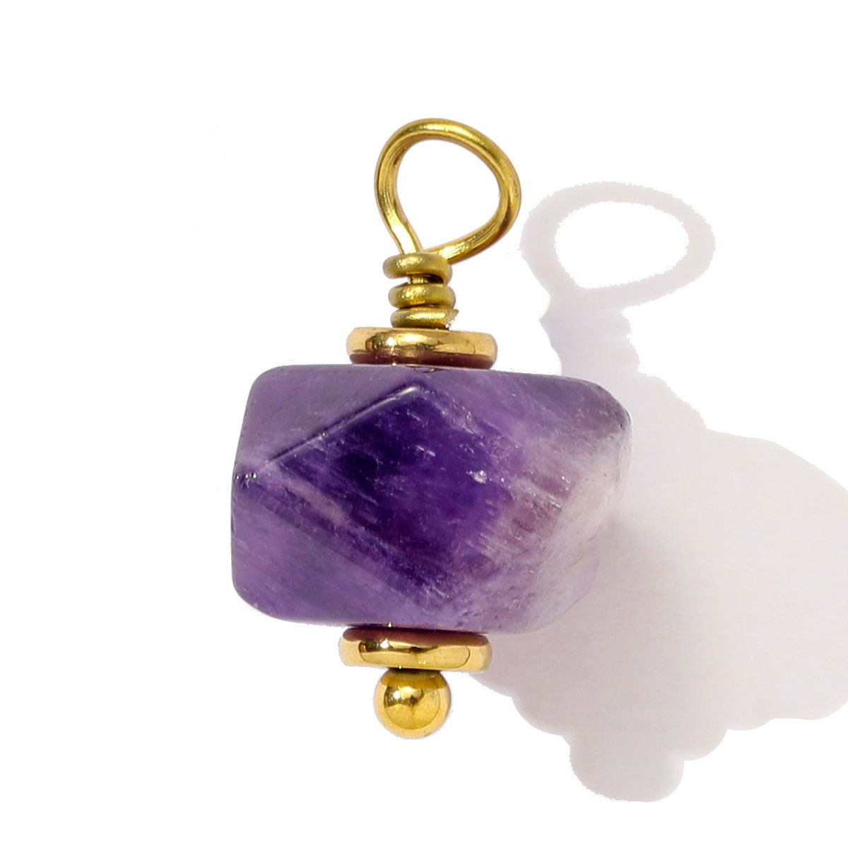 6pcs/pack Stainless Steel Natural Stone Amethyst Heart Necklace Pendant Irregular Turquoise Earring DIY Charm Making Women Jewelry