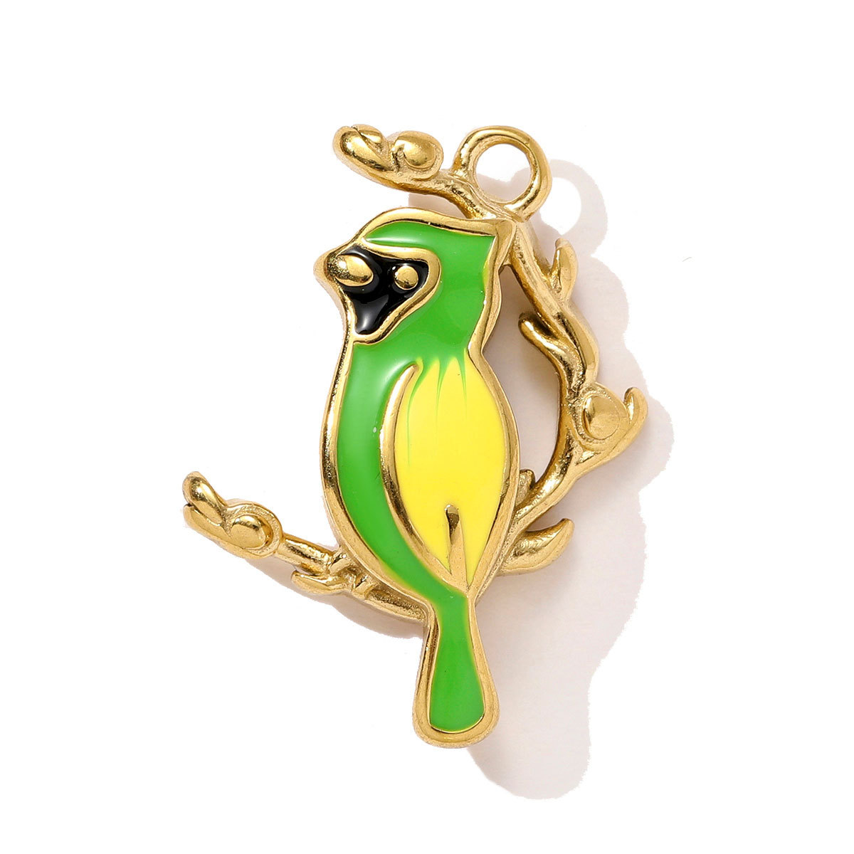 6pcs/pack Fashion Stainless Steel Tarot Card Evil Eye Sun Necklace Pendant Enamel Cross Parrot DIY Charm Women Dnosaur Jewelry