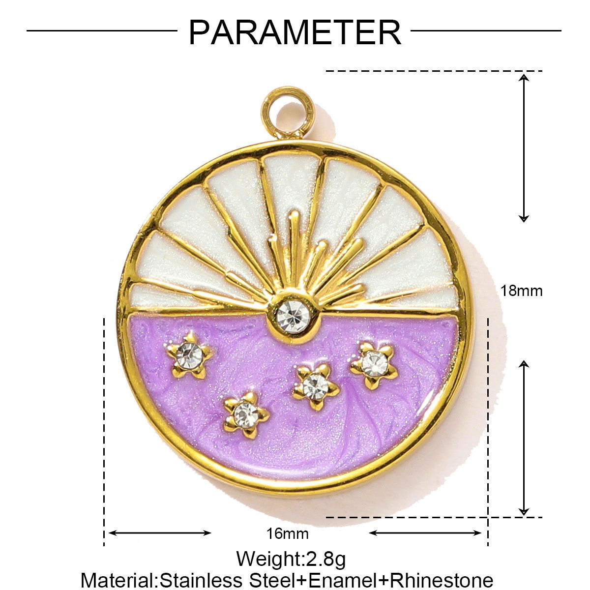 6pcs/pack Stainless Steel Enamel Shell Whale Necklace Pendant Flip Flops DIY Earring Charm Women Summer Vacation Jewelry