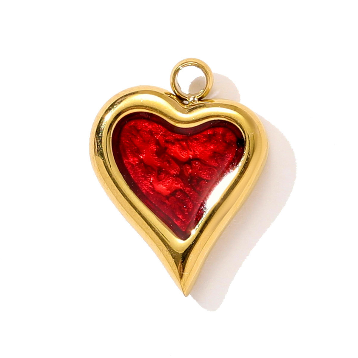 6pcs/pack Cute Stainless Steel Enamel Little Dog Squirrel Necklace Pendant Love Heart DIY Bracelet Charm Women Bee Cherry Jewelry
