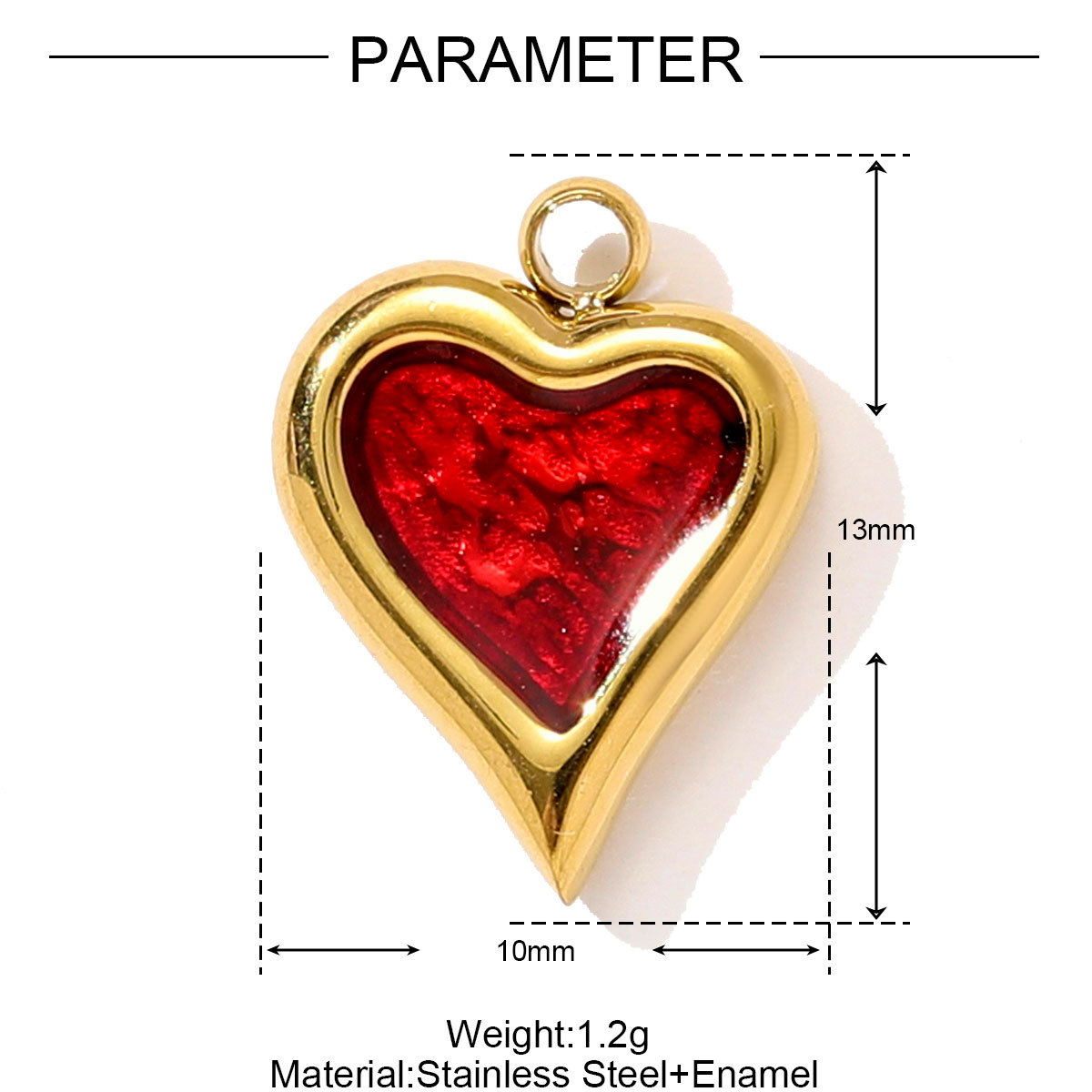 6pcs/pack Cute Stainless Steel Enamel Little Dog Squirrel Necklace Pendant Love Heart DIY Bracelet Charm Women Bee Cherry Jewelry