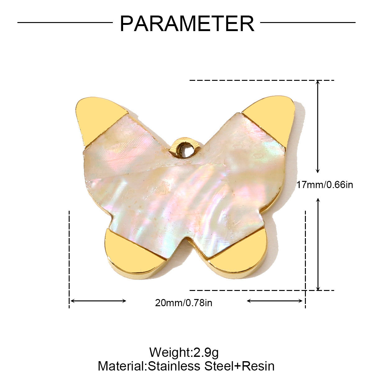 6pcs/pack French Retro Stainless Steel Butterfly Hamsa Hand Necklace Pendant Star Moon DIY Earring Charm Women Jewelry Wholesale