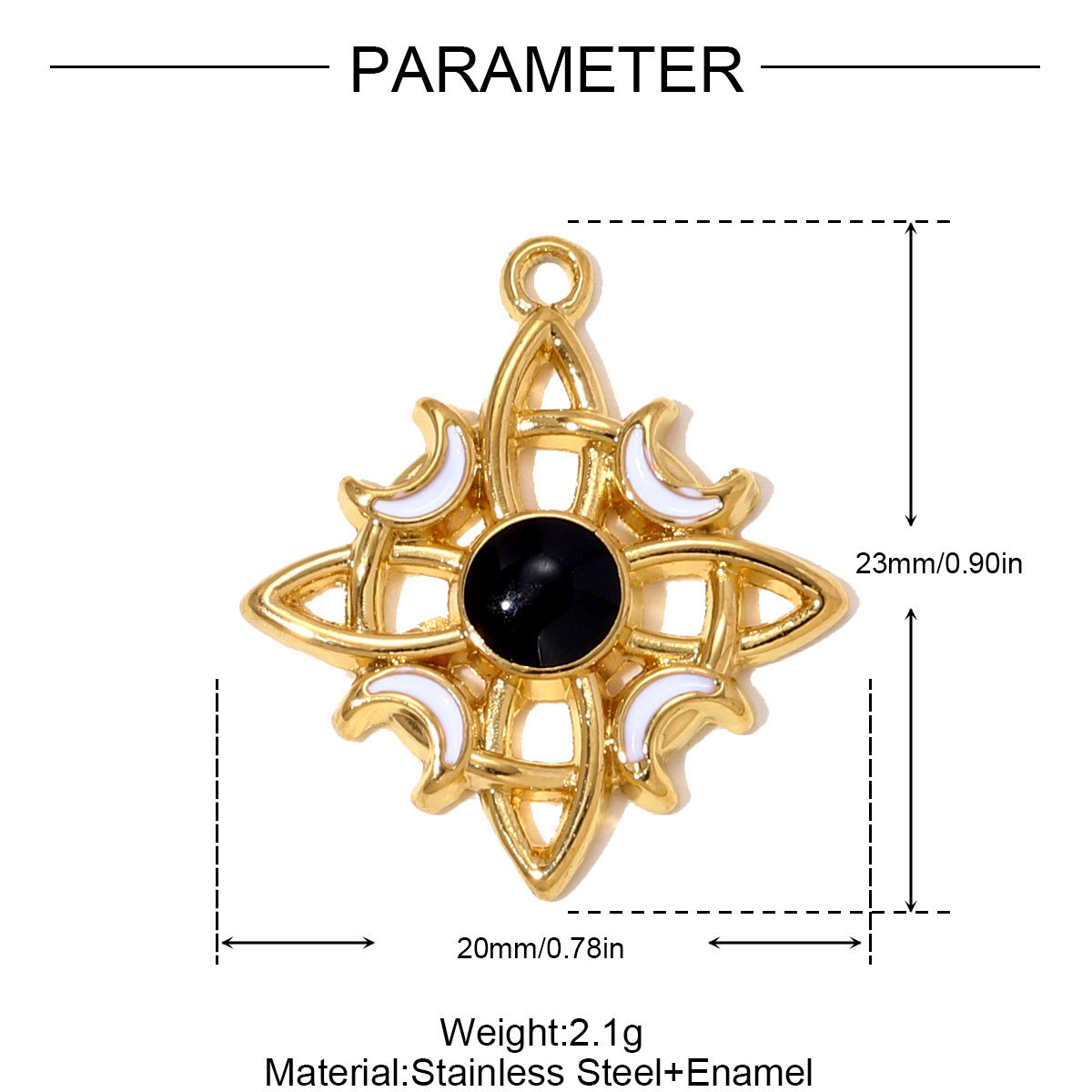 6pcs/pack Stainless Steel Enamel Cross Square Necklace Pendant Holy Mother Goddess DIY Charm Women Coin Star Jewelry Wholesale