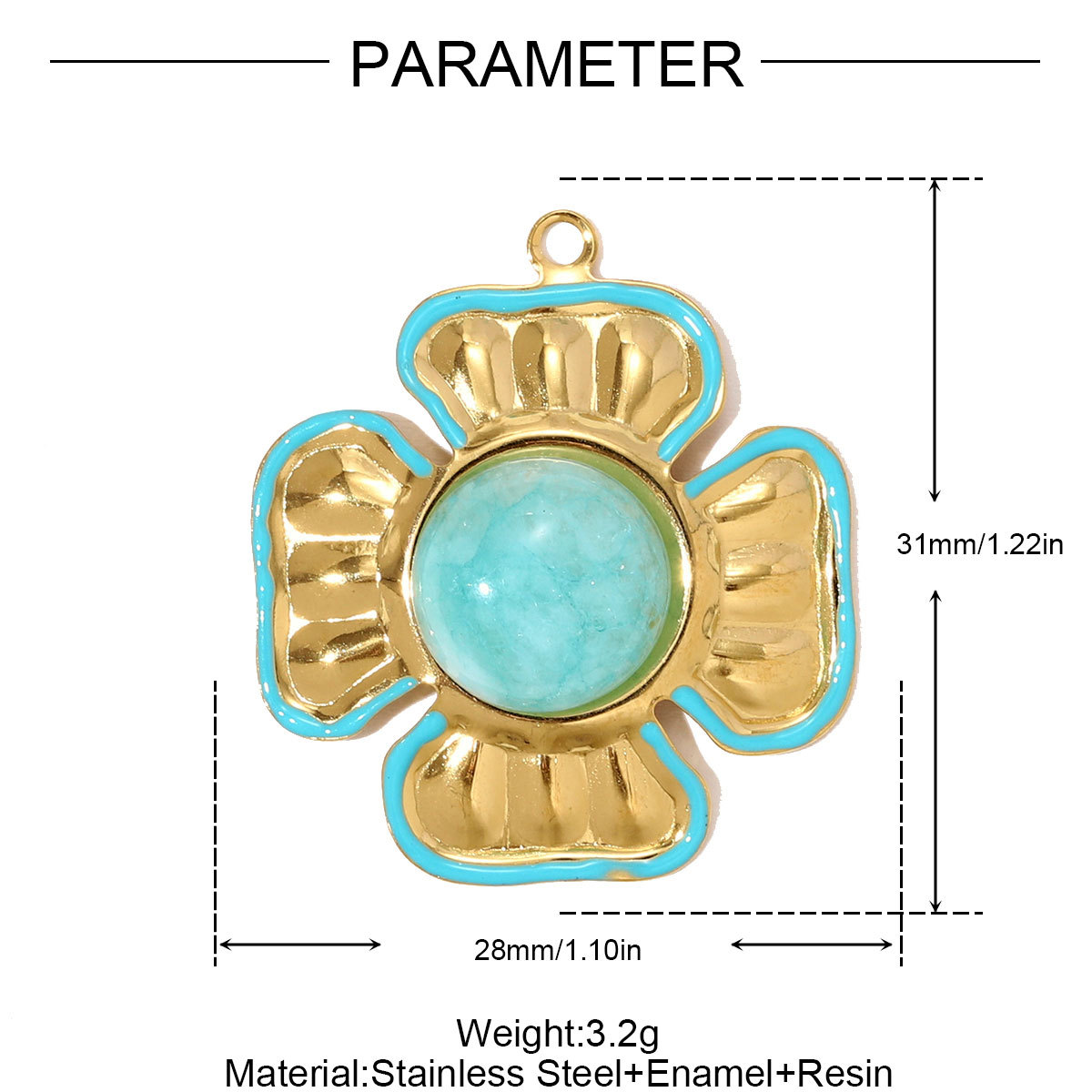 6pcs/pack Stainless Steel Rhinestone Clover Flower Necklace Pendant Enamel Kite Candy DIY Earring Charm Women Heart Jewelry Wholesale