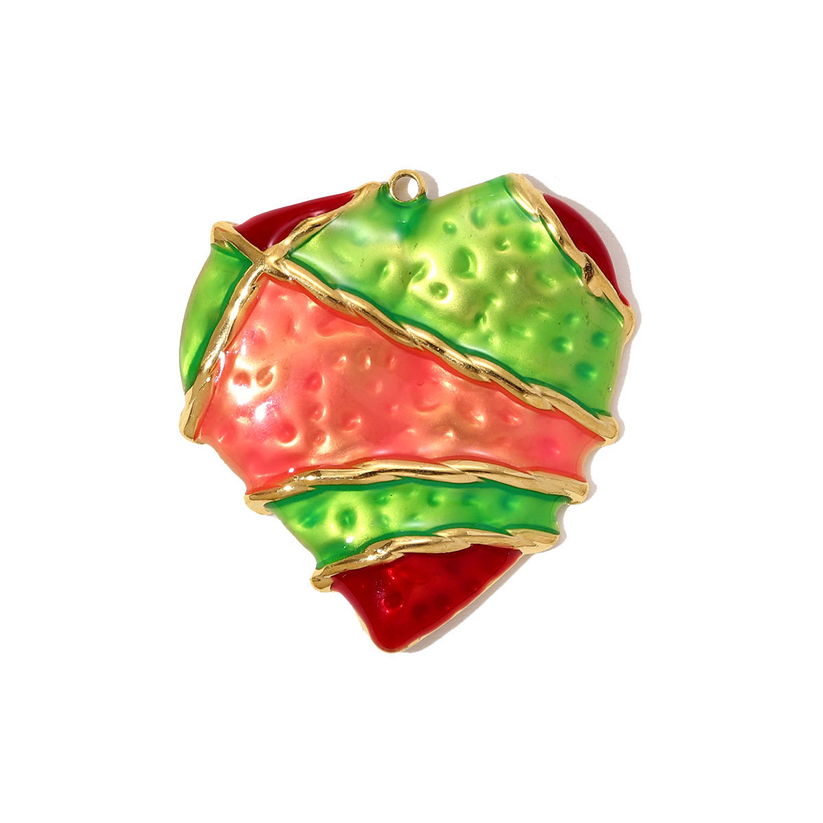 6pcs/pack Stainless Steel Rhinestone Clover Flower Necklace Pendant Enamel Kite Candy DIY Earring Charm Women Heart Jewelry Wholesale