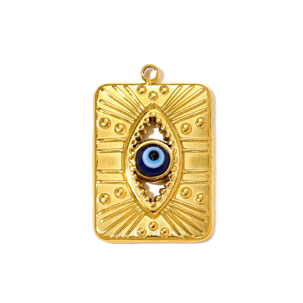 6pcs/pack Stainless Steel Hollow Evil Eye Necklace Pendants Crystal Butterfly DIY Earring Charms Women Enamel Flower Jewelry Wholesale