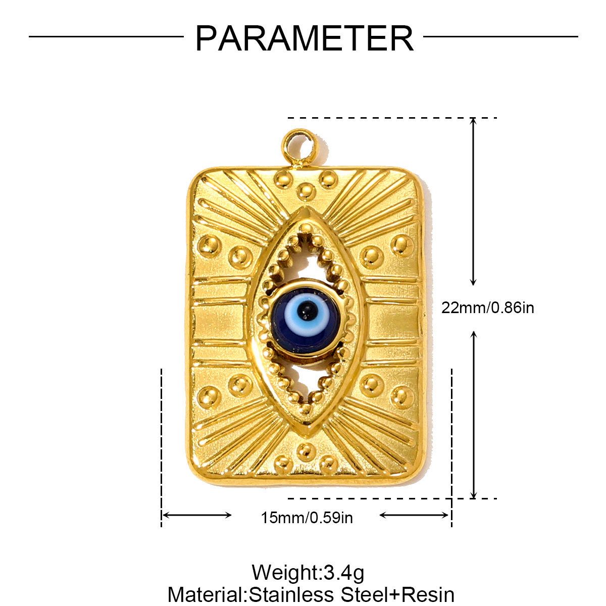 6pcs/pack Stainless Steel Hollow Evil Eye Necklace Pendants Crystal Butterfly DIY Earring Charms Women Enamel Flower Jewelry Wholesale