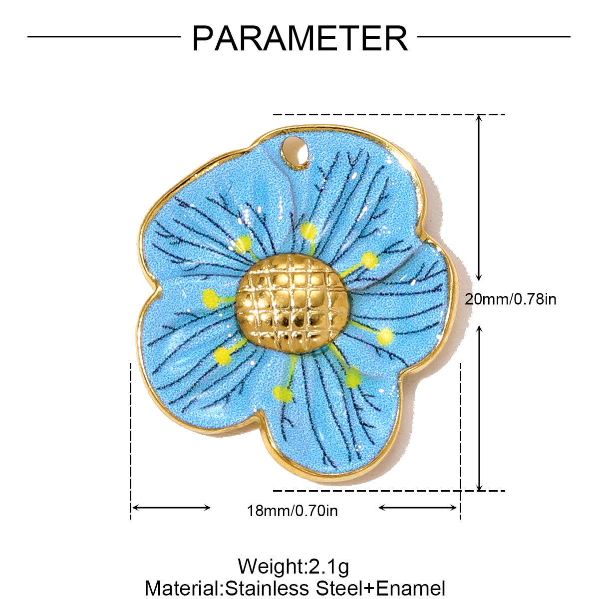 6pcs/pack Stainless Steel Hollow Evil Eye Necklace Pendants Crystal Butterfly DIY Earring Charms Women Enamel Flower Jewelry Wholesale