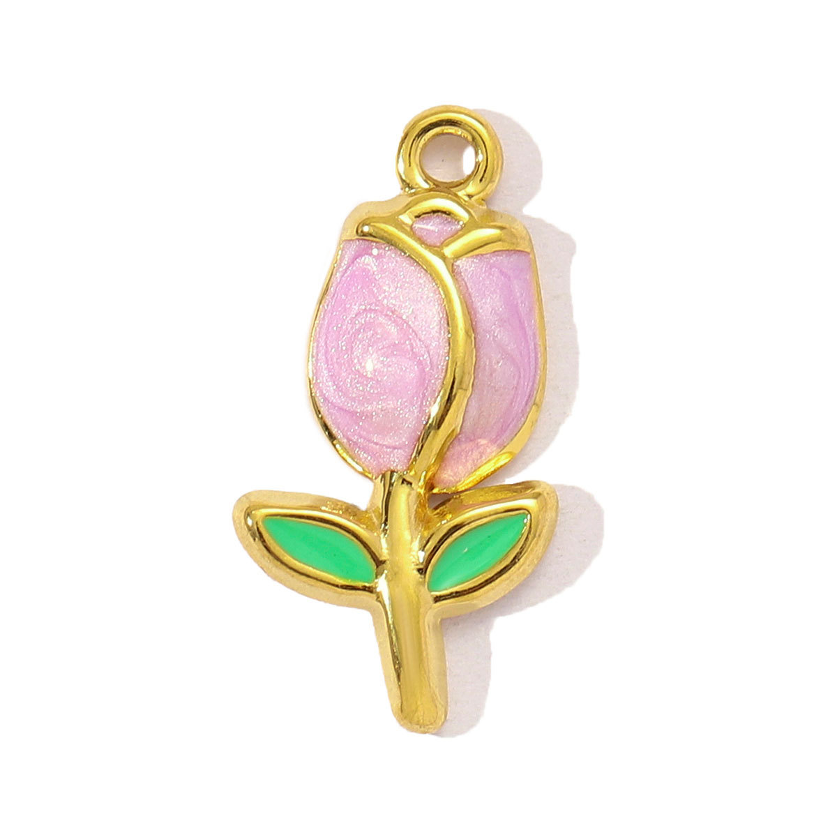 6pcs/pack Enamel Butterfly Stainless Steel DIY Earring Charm Wholesale CactuLeaf Watermelon Necklace Pendant Woman Flower Jewelry