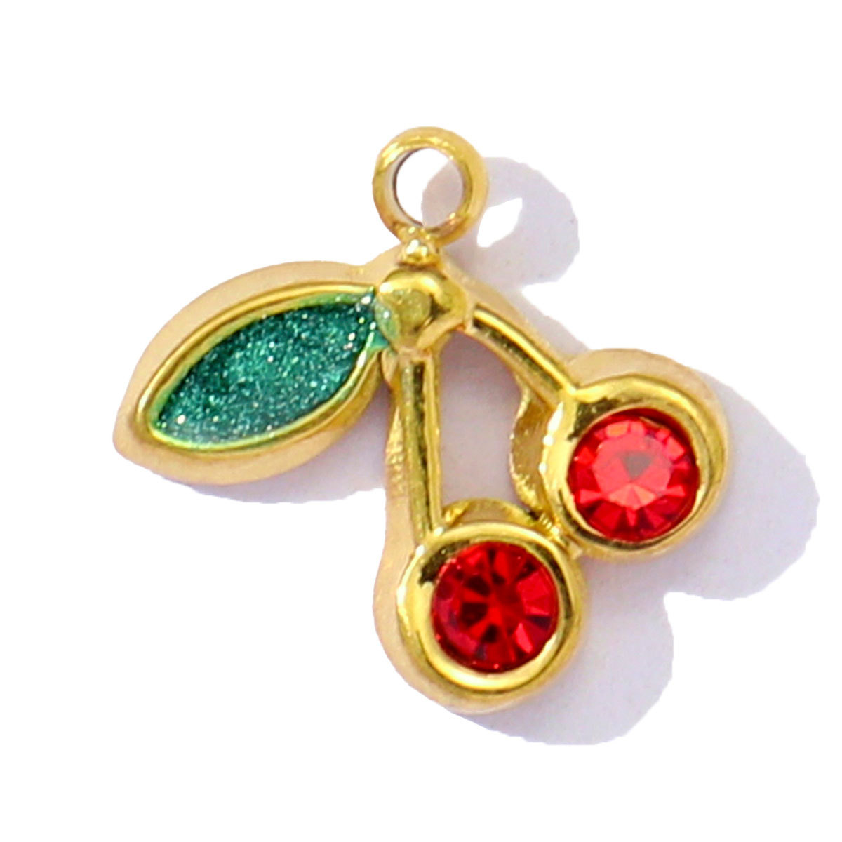 6pcs/pack Enamel Butterfly Stainless Steel DIY Earring Charm Wholesale CactuLeaf Watermelon Necklace Pendant Woman Flower Jewelry