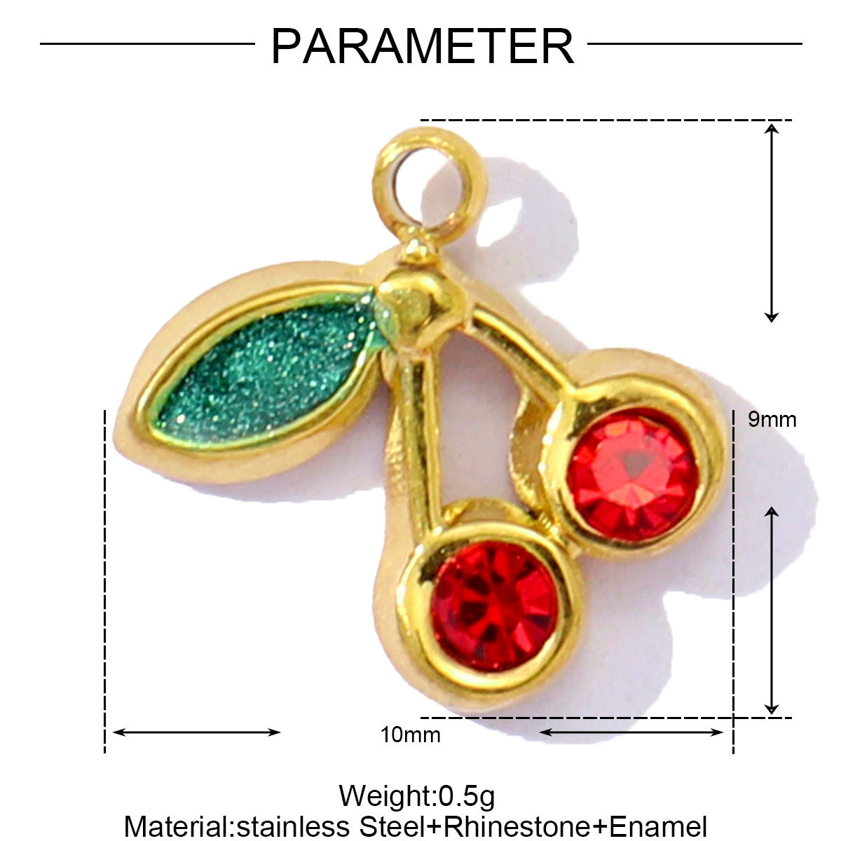 6pcs/pack Enamel Butterfly Stainless Steel DIY Earring Charm Wholesale CactuLeaf Watermelon Necklace Pendant Woman Flower Jewelry