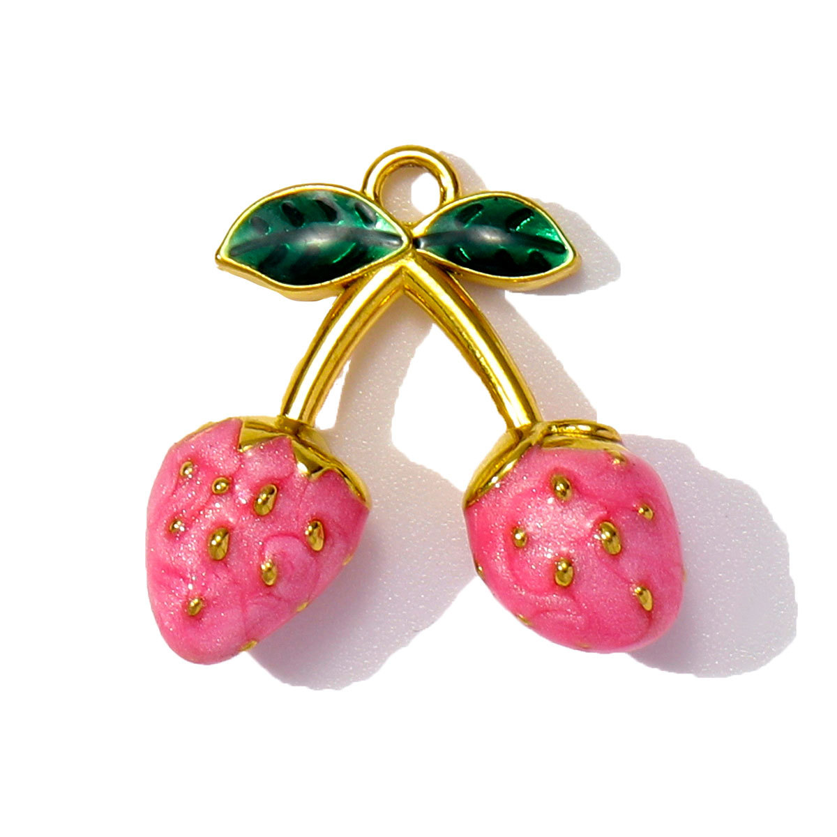 6pcs/pack Enamel Butterfly Stainless Steel DIY Earring Charm Wholesale CactuLeaf Watermelon Necklace Pendant Woman Flower Jewelry
