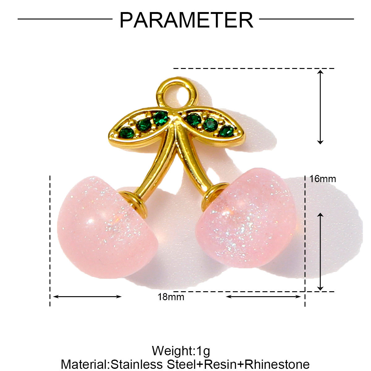 6pcs/pack Enamel Butterfly Stainless Steel DIY Earring Charm Wholesale CactuLeaf Watermelon Necklace Pendant Woman Flower Jewelry