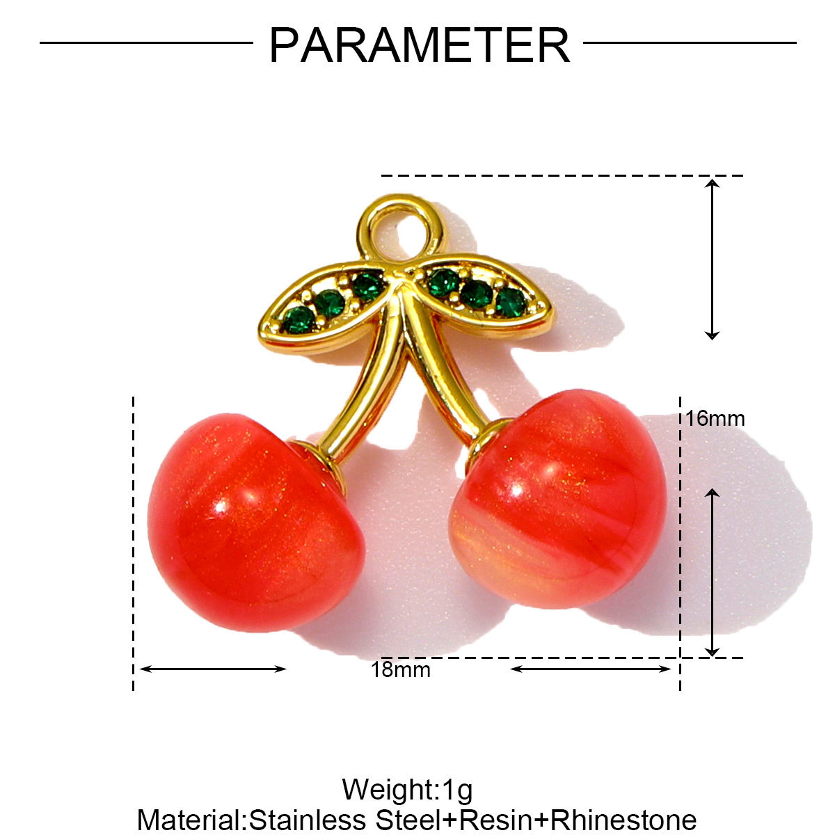 6pcs/pack Enamel Butterfly Stainless Steel DIY Earring Charm Wholesale CactuLeaf Watermelon Necklace Pendant Woman Flower Jewelry