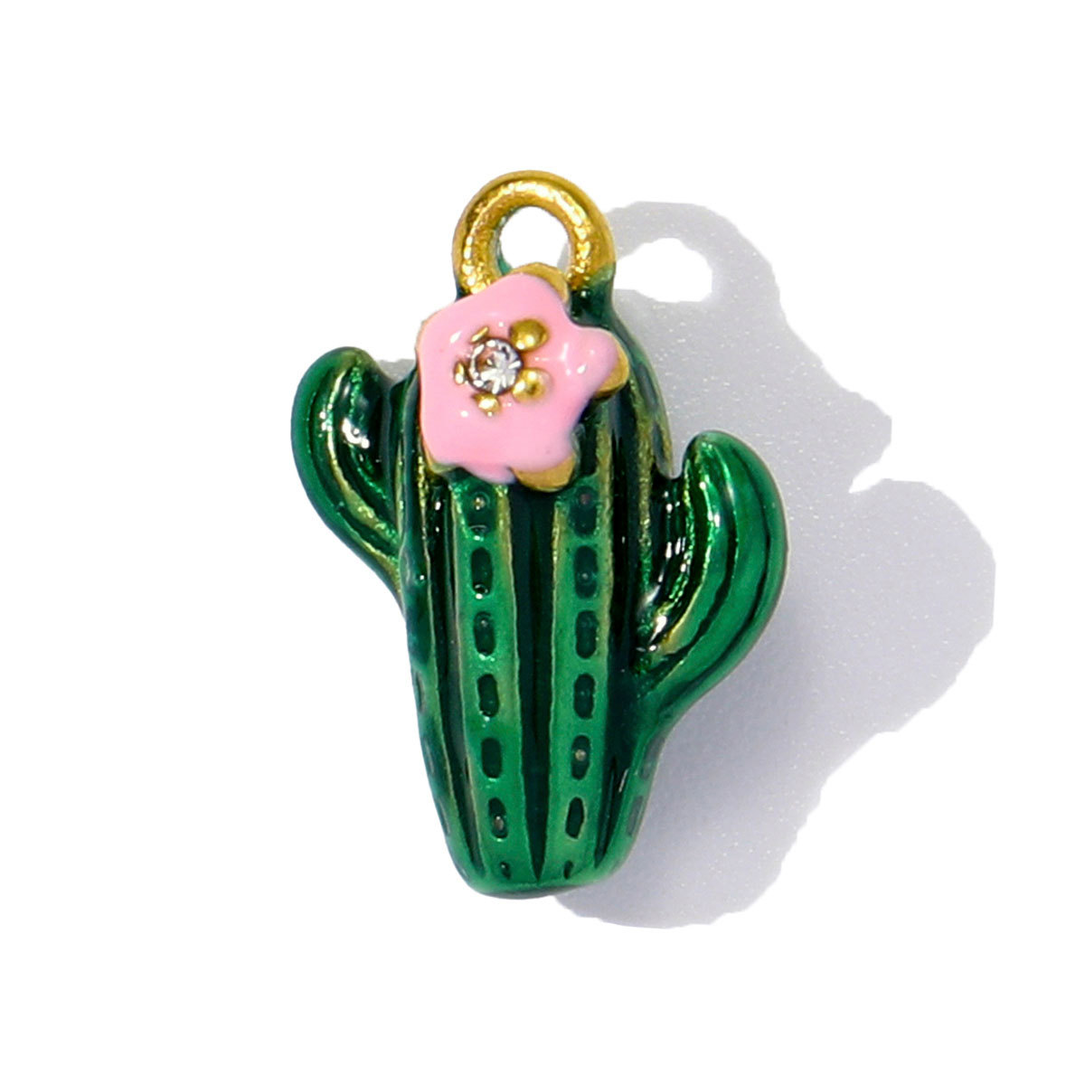 6pcs/pack Enamel Butterfly Stainless Steel DIY Earring Charm Wholesale CactuLeaf Watermelon Necklace Pendant Woman Flower Jewelry