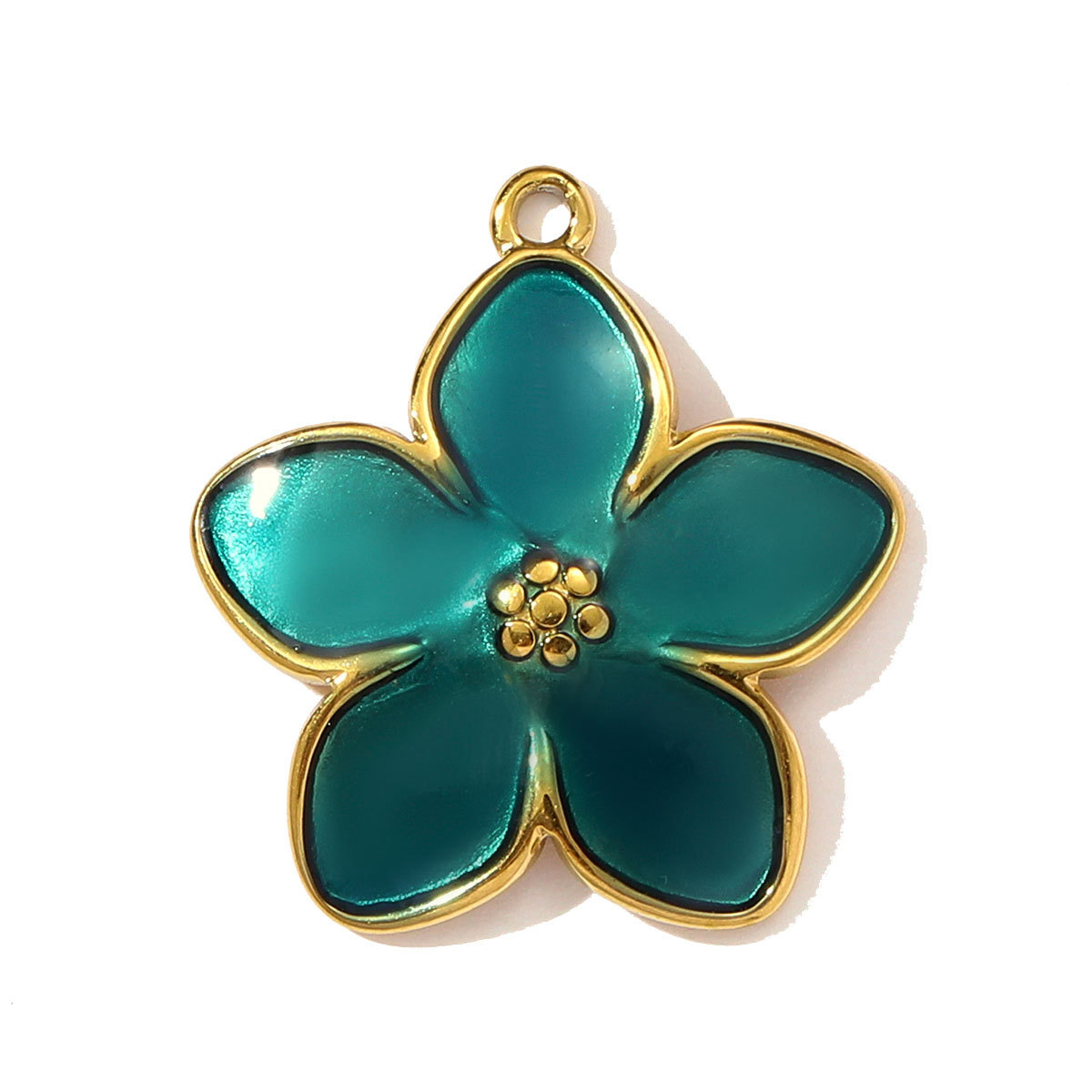 6pcs/pack Enamel Butterfly Stainless Steel DIY Earring Charm Wholesale CactuLeaf Watermelon Necklace Pendant Woman Flower Jewelry